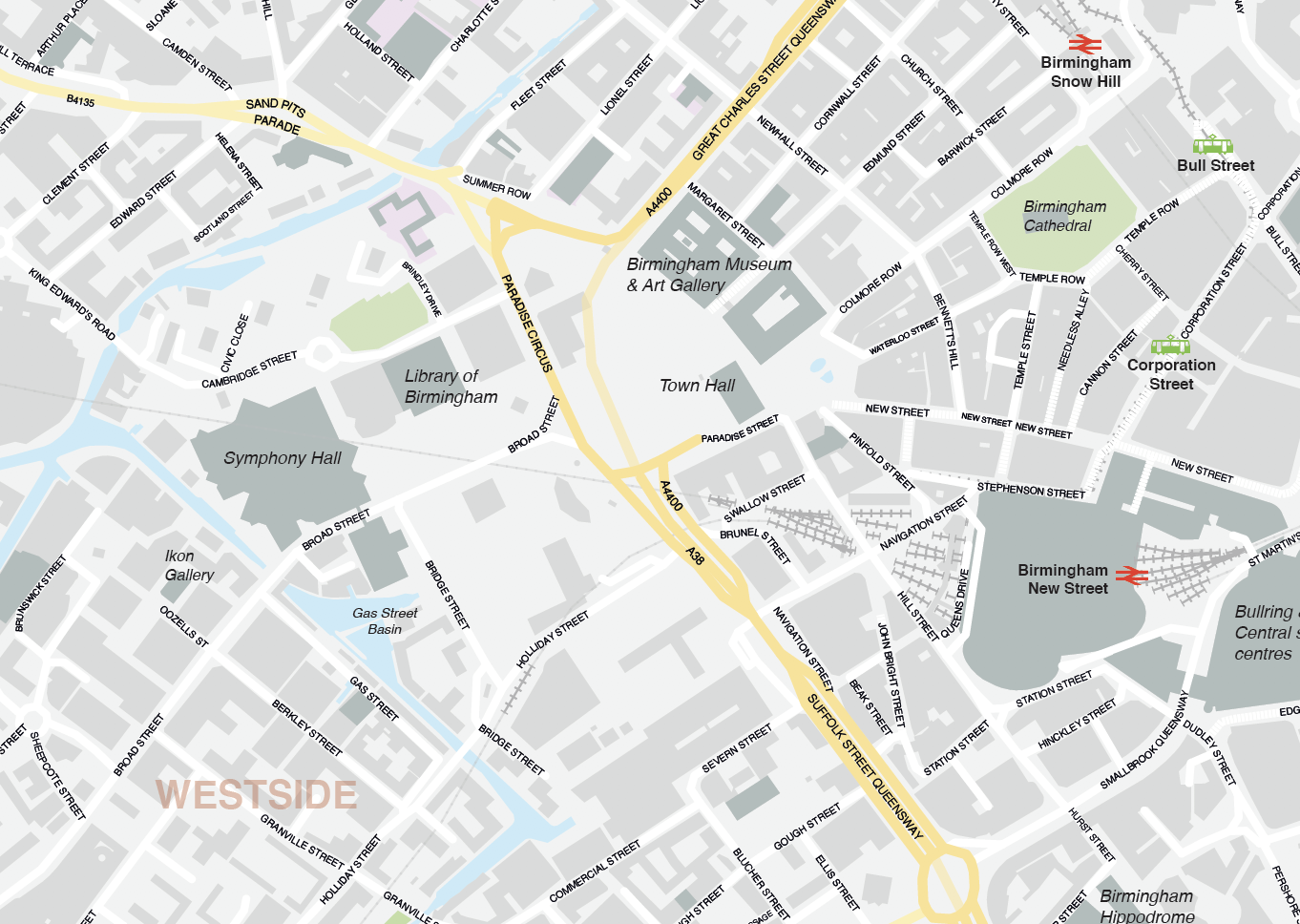 Birmingham street map preview