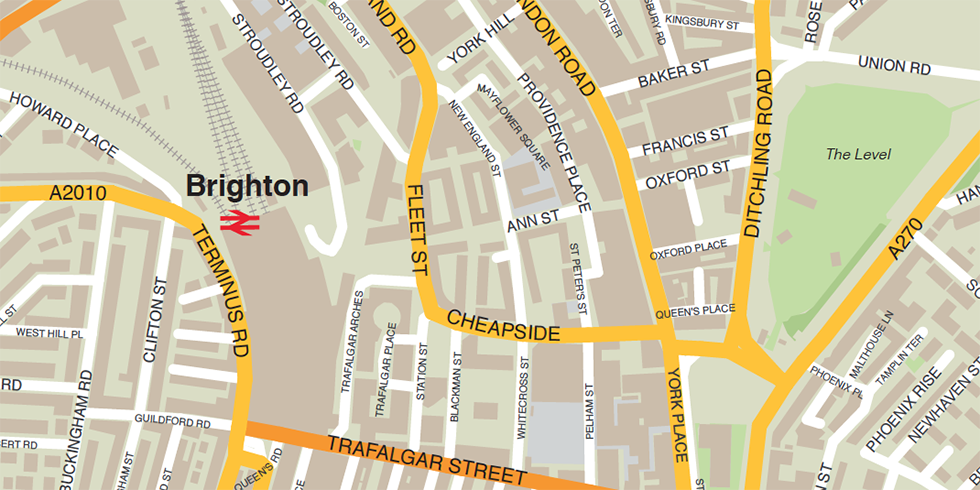 central Brighton map zoom example