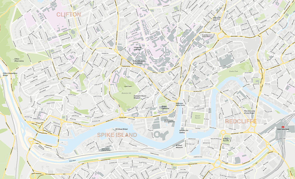 Bristol City Centre Map preview