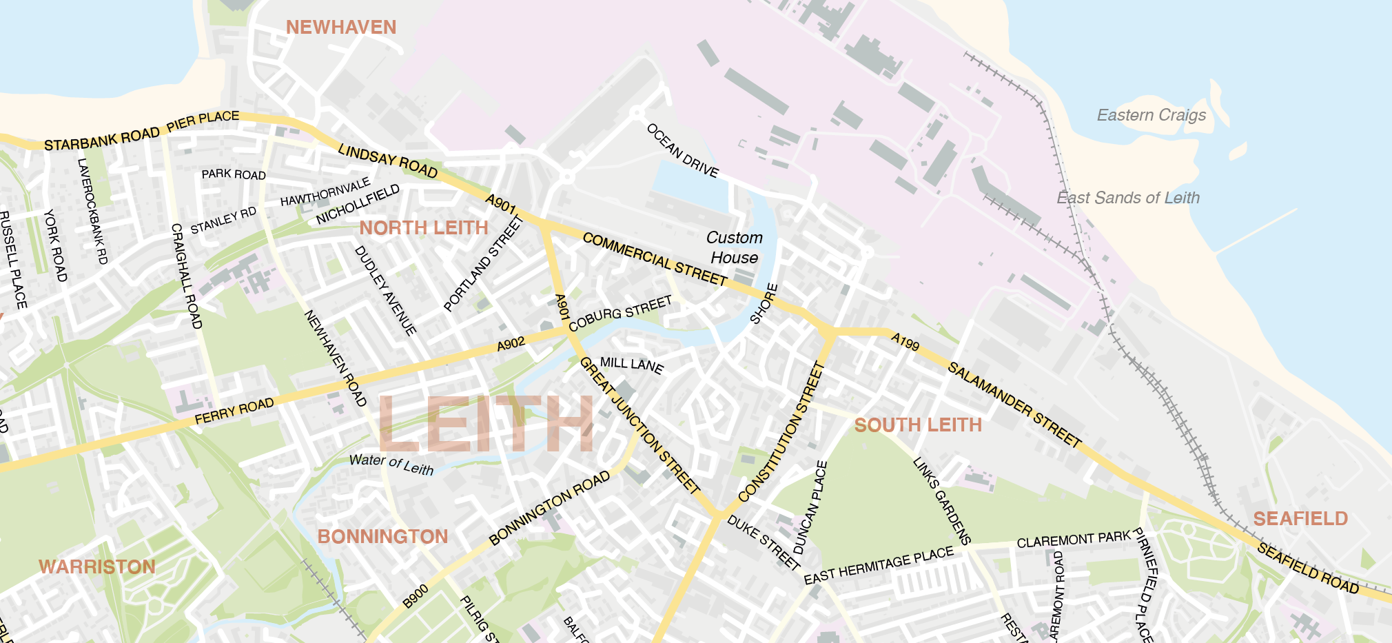 Edinburgh Environs Map detail preview