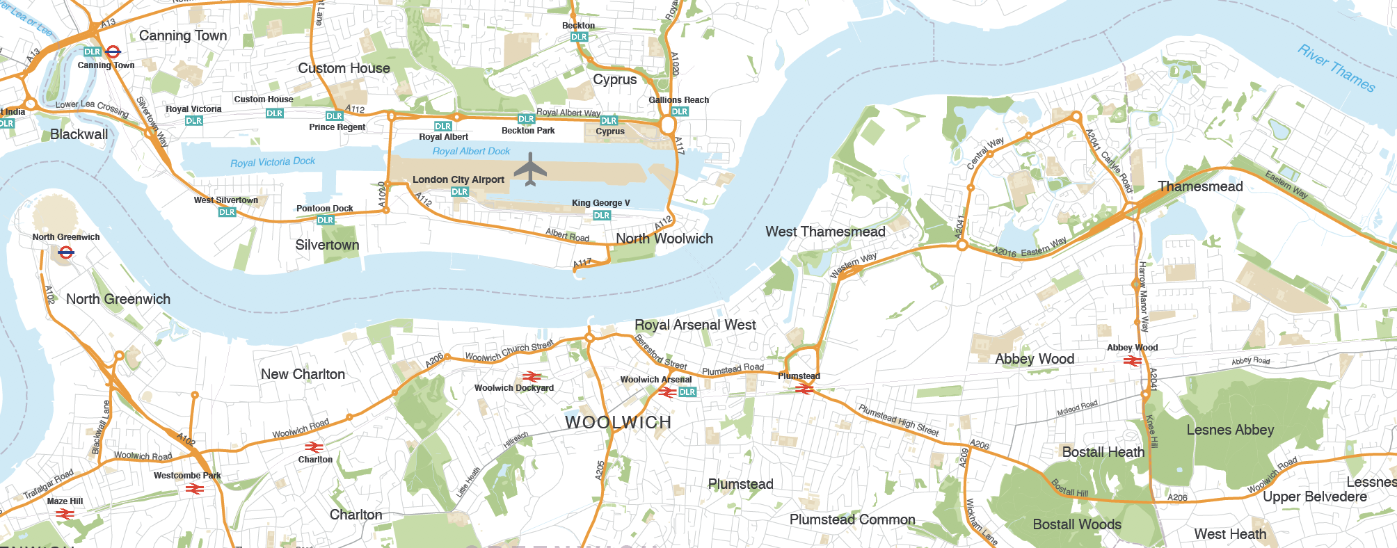 London City Airport map example