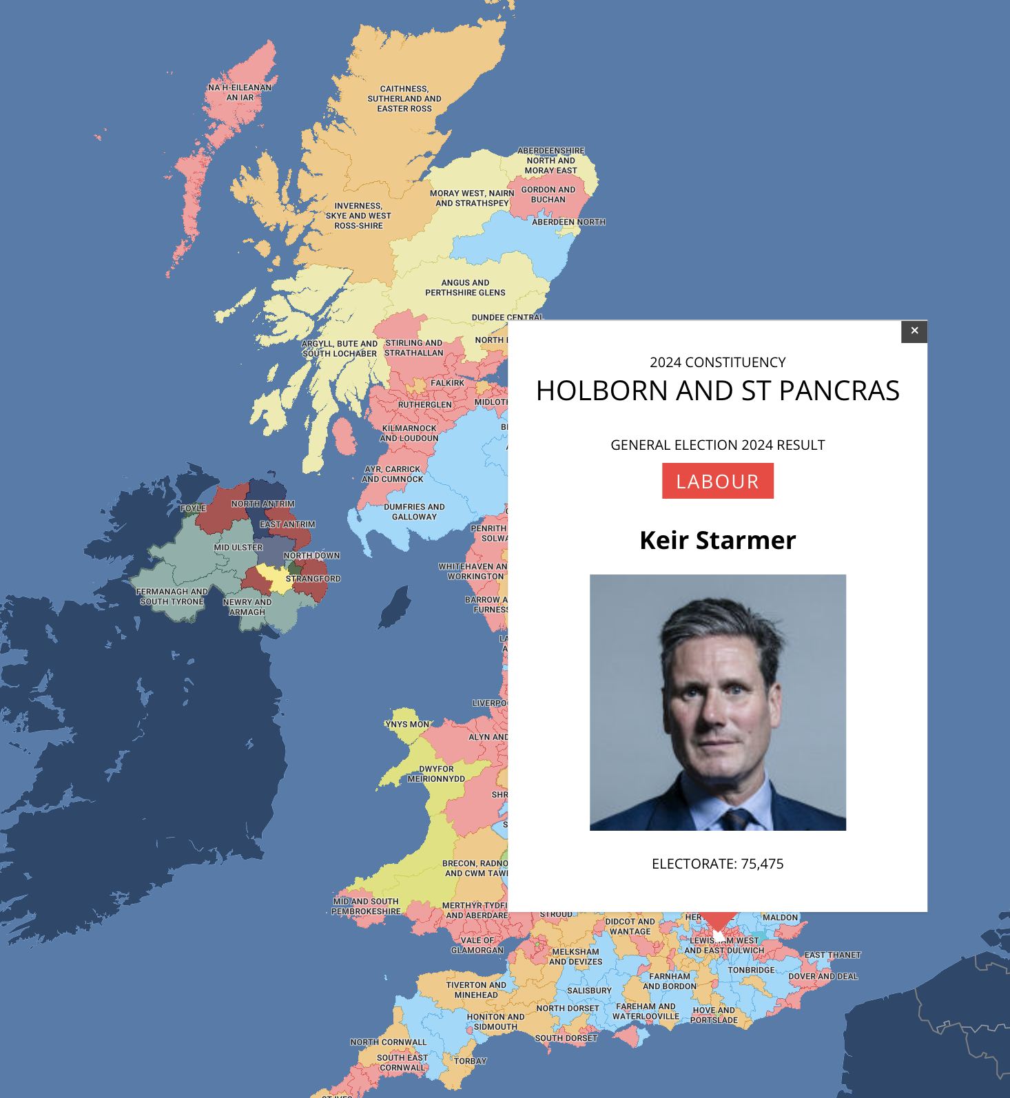 UK Parliamentary Constituencies Map - best detailed constituencies & MP ...