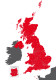 Editable map of UK postcodes preview