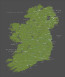 Editable vector map of Ireland with roads, administrative boundaries, towns preview