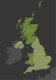 Editable vector map of UK outline preview