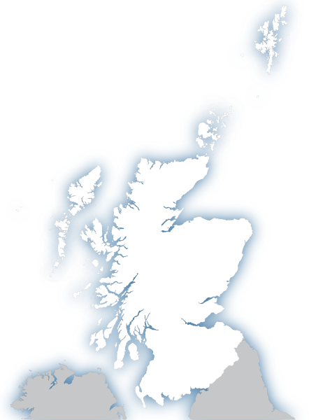 Editable vector map of Scotland