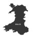 Wales silhouette map preview