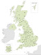 Map of UK postcodes preview