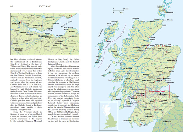 Scotland maps in Betjeman's Best British Churches