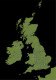Vector map of Britain and Ireland with cities and roads preview
