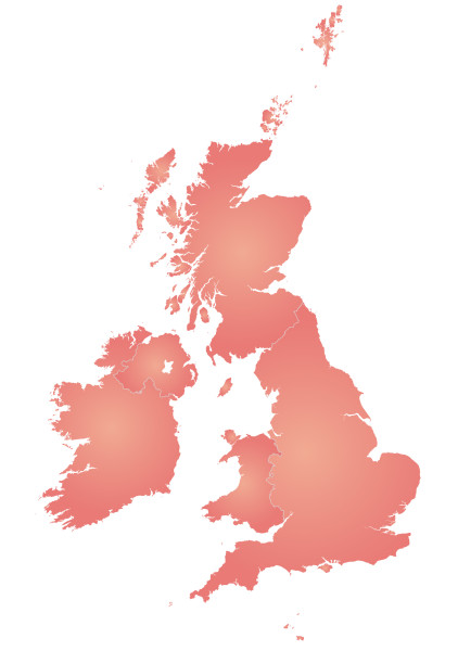 Accurate map of Britain and Ireland coastline