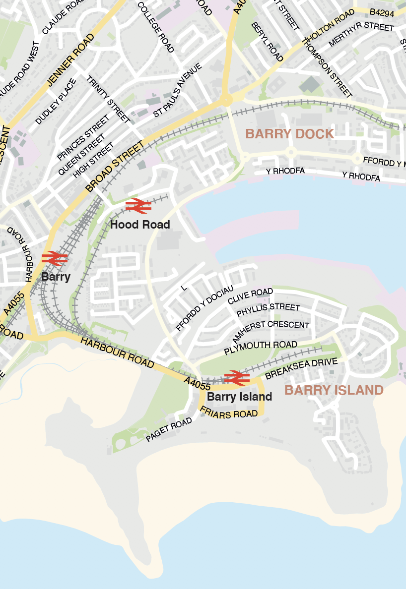 Barry Island map example