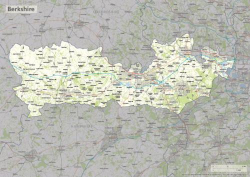 Berkshire county map preview