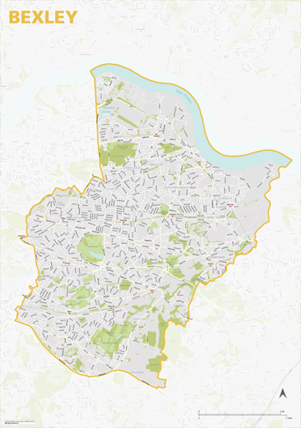Preview map of Bexley borough
