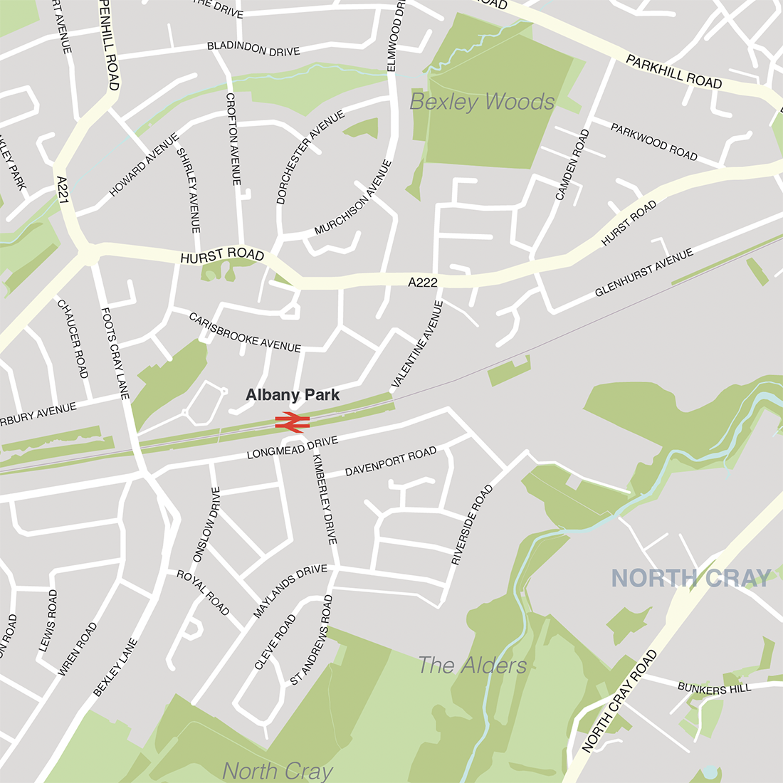 Bexley borough map (detail)