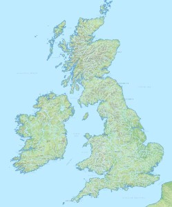 Britain physical map