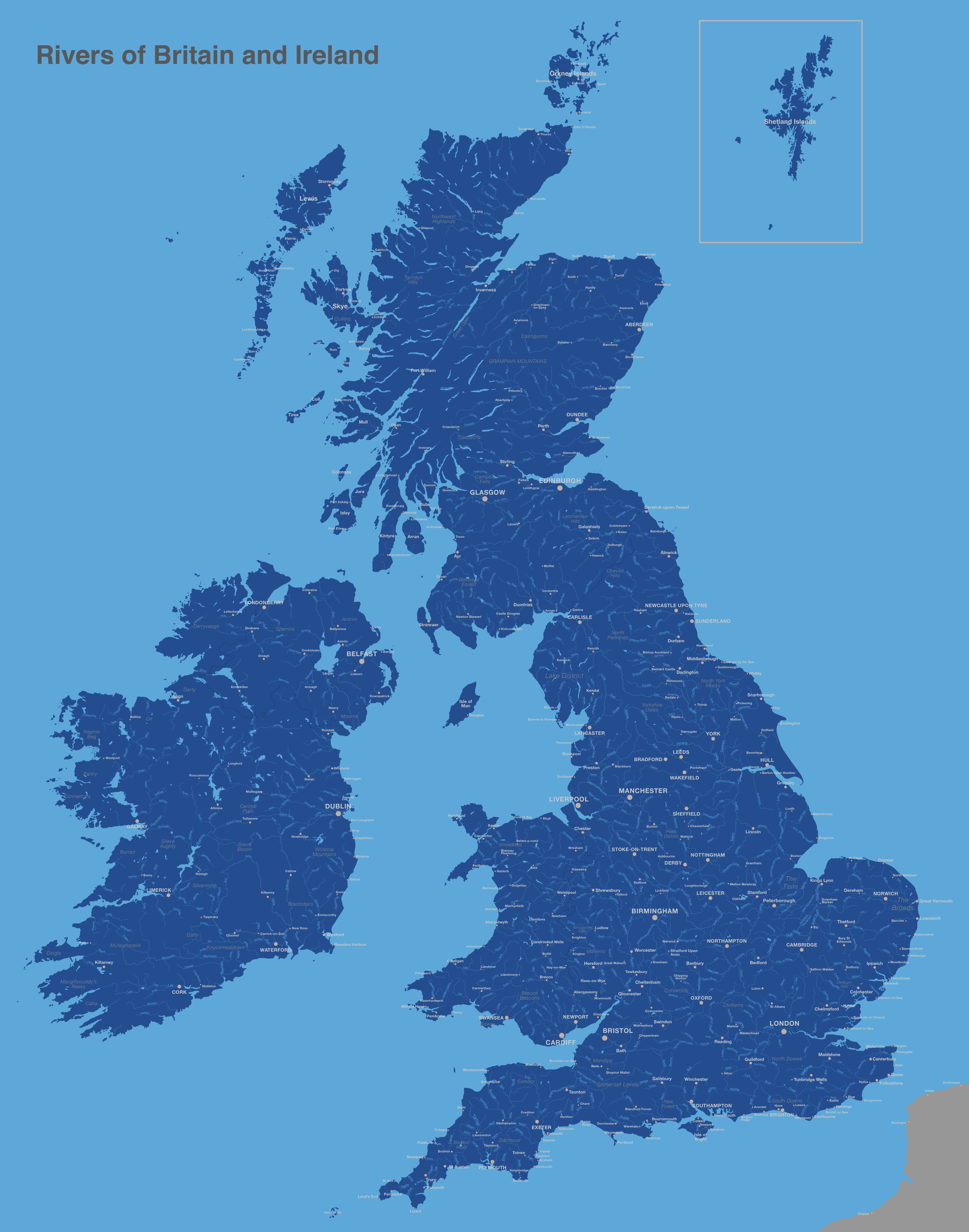 Large cities britain. Карта British Isles реки. Rivers of great Britain Map. Rivers in great Britain. Британские острова на карте.