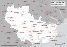 CO postcode districts map preview
