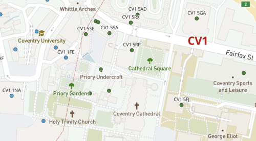 CV dynamic postcodes detail
