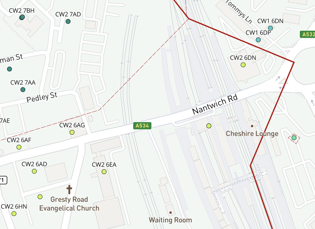 CW dynamic postcodes detail
