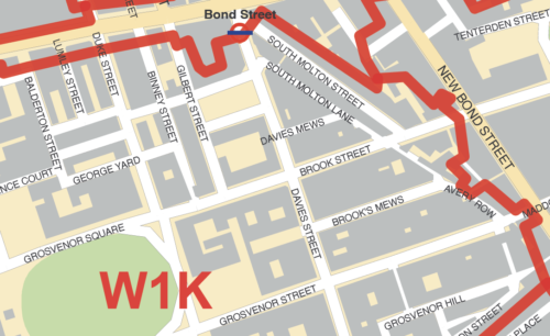 Central London W1 postcode detail