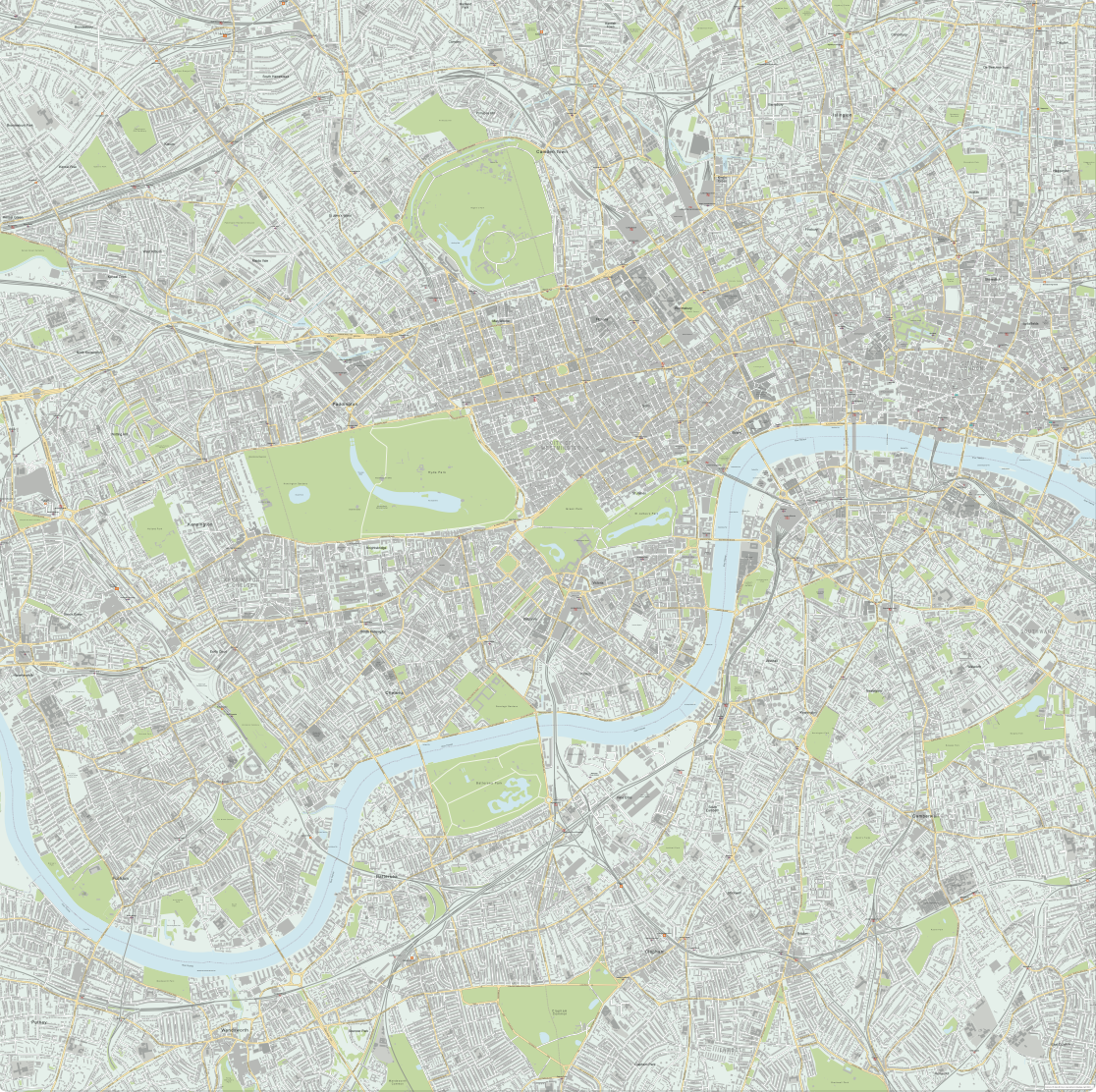 Central London street map v1 preview