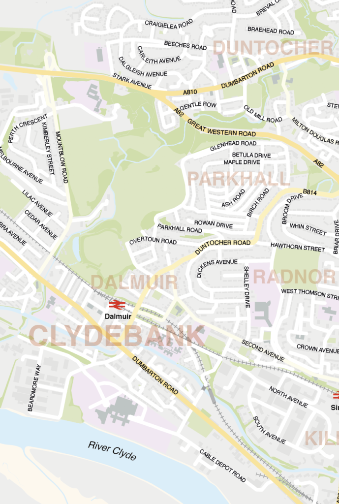 Clydebank map example