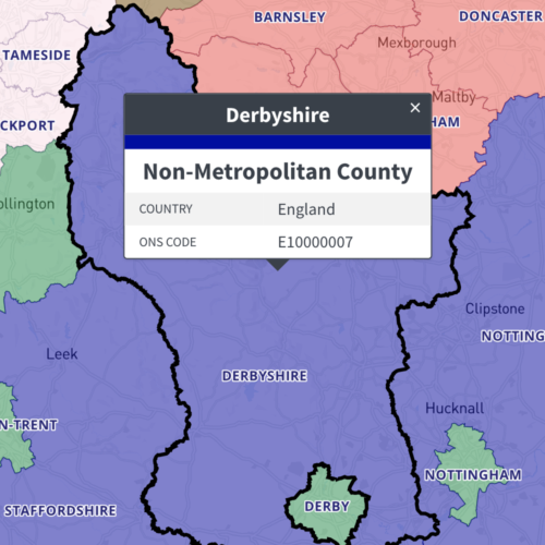 Counties and unitary authorities map preview