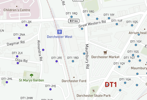 DT dynamic postcodes detail