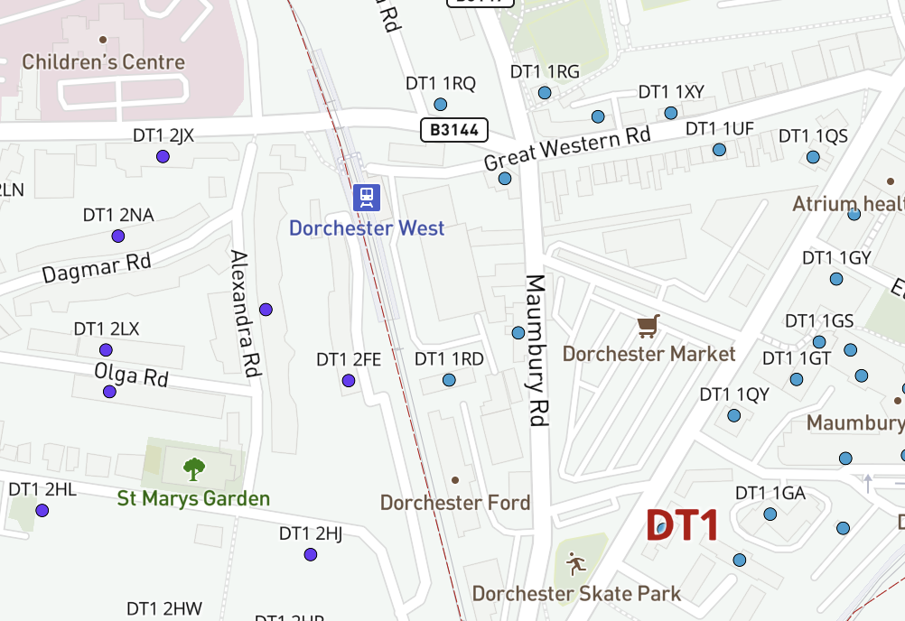 DT dynamic postcodes detail