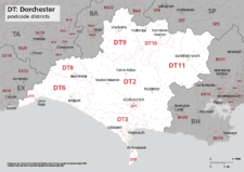 DT postcode districts map preview