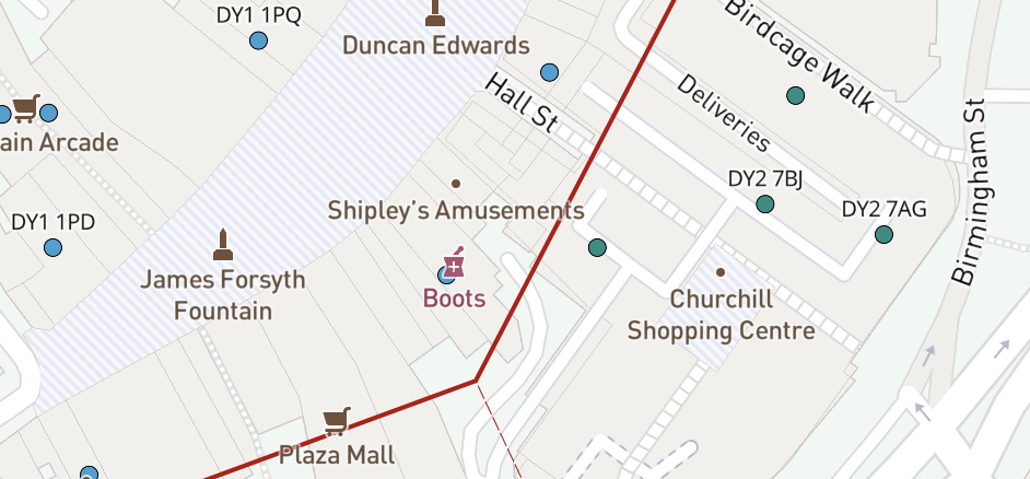 DY dynamic postcodes detail