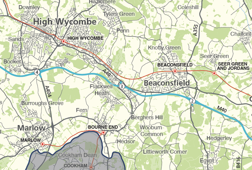 Detail From Buckinghamshire County Map Maproom