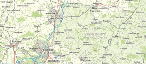 Detail from Hampshire county map