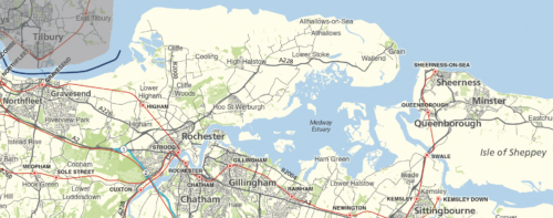 Detail from Kent county map