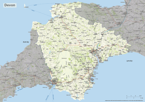 Devon county map preview