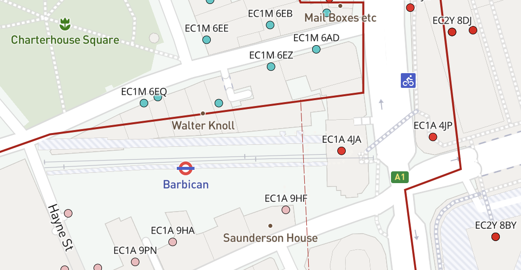 EC dynamic postcodes detail