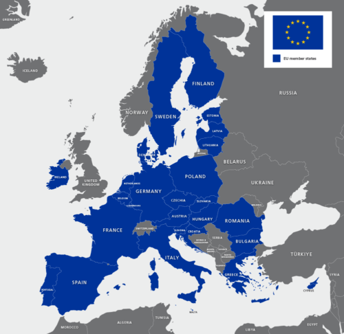 EU countries map preview