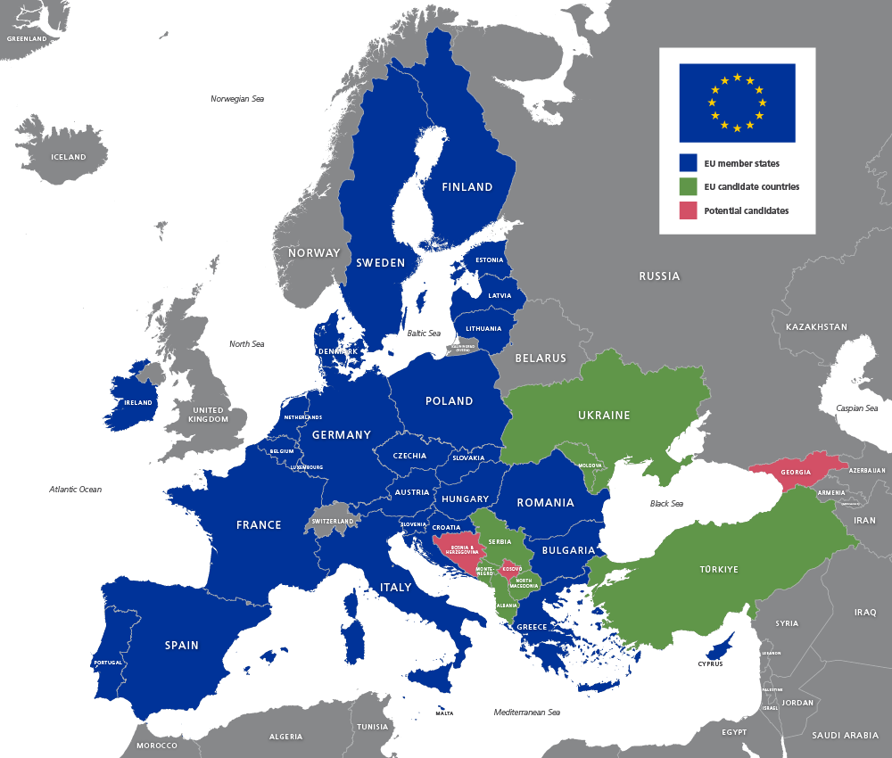 EU detailed map 2022 preview