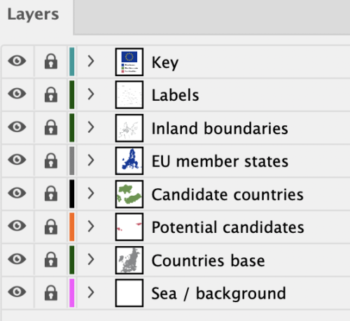 EU editable map layers
