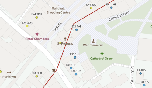 EX dynamic postcodes detail