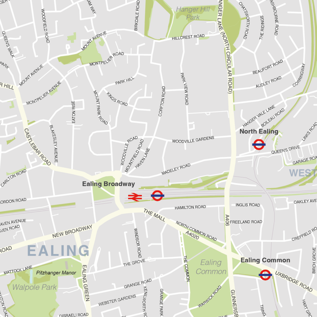 Ealing borough map (detail)