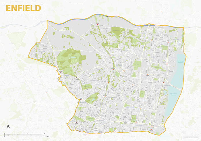 Enfield borough map (preview image)