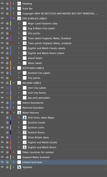 England & Wales Rivers Layers Panel