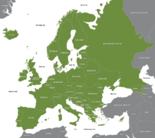 Europe map geographical extent