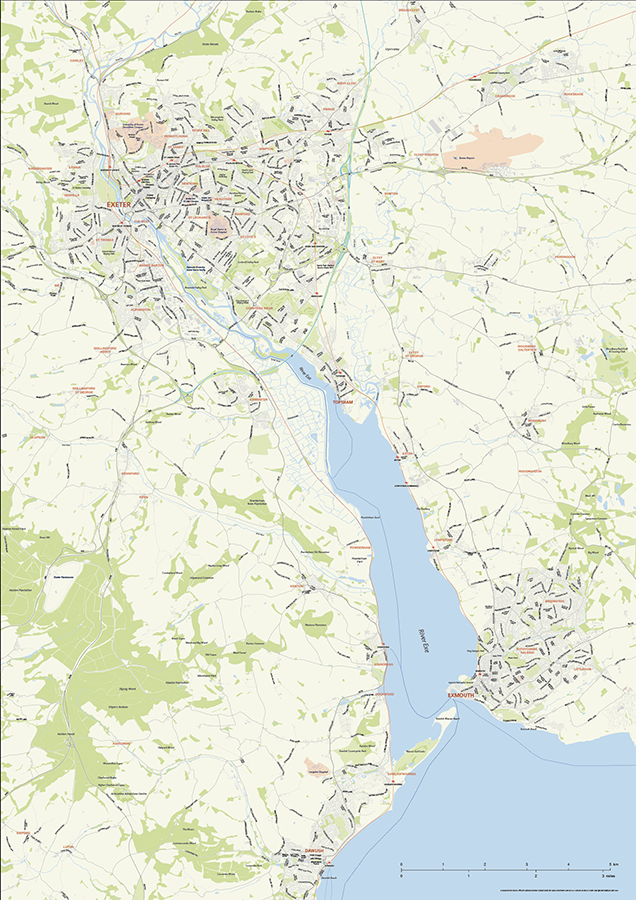 Exeter & the Exe Estuary map