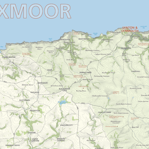 Two samples showing details of the Dartmoor map