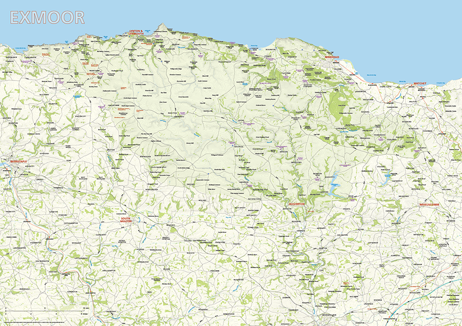 Exmoor National Park map