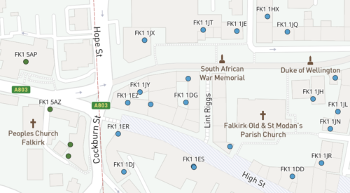 FK dynamic postcodes detail