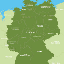 Map of German regions